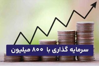 سرمایه گذاری با 800 میلیون