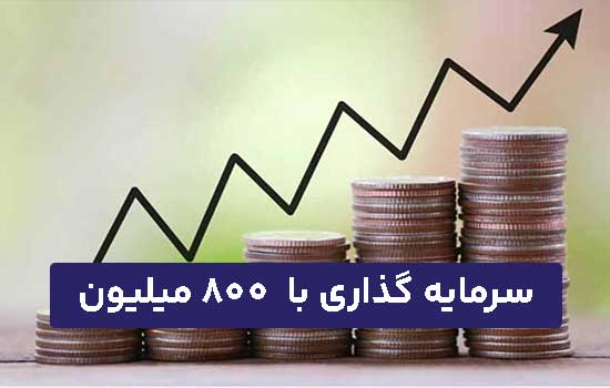 سرمایه گذاری با 800 میلیون